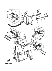 XV1100 XV1100G Support & repose pied