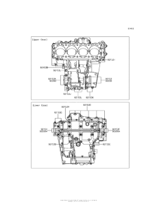ZX1400 Болты крепления картера