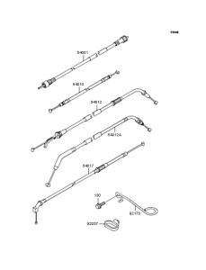 ZR1100 Тросы управления