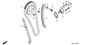 XLR125 Цепь грм / натяжное устройство