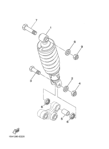YBR250 Задняя подвеска