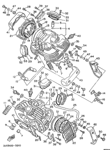 XV500 Головка цилиндров
