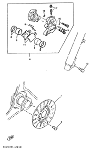 YE50 Vorderradbremssattel
