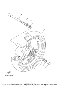 XV1700PCRC-B Переднее колесо