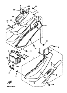 FZR1000 FZR1000W Боковая крышка