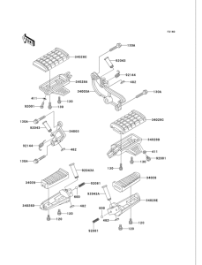 VN750 Подножки