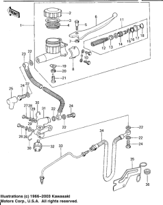 KZ650 Передний тормозной цилиндр