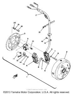TY250D Flywheel magneto