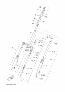 YN50E Вилка передней оси