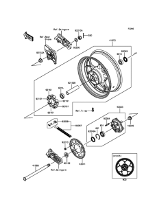 ZX1400 Задняя ступица колеса