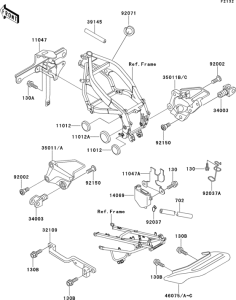 ZX600 Короб для АКБ