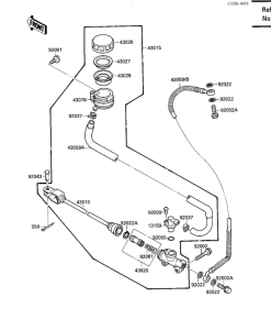 VN1500 Задний тормозной цилиндр