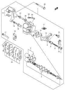 AN650 (ABS) Задний суппорт