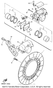 FZR600RA Задний суппорт