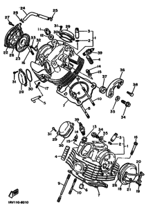 XV750 XV750K Головка цилиндров