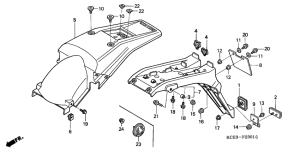 XR250R Заднее крыло