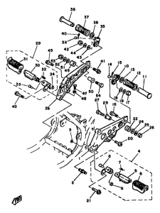 RD350LC Подножки