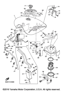 XVS1300CU Топливный бак
