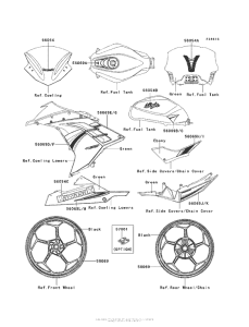 EX300 Decals (Green)(Aesa)