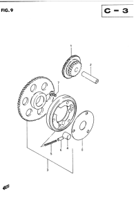GSX400 Муфта стартера