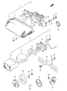 DR800 Задний комбинированный сигнал