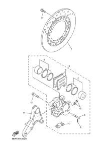XJR1300 Задний суппорт