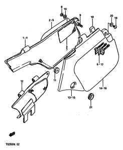TS250 Обтекатель задний
