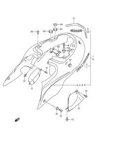 GSX1300R Обтекатель задний