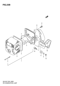 GN125 Задний комбинированный сигнал