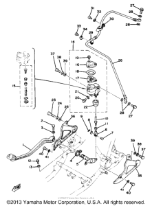 XS750SE Brake pedal - rear master cylinder
