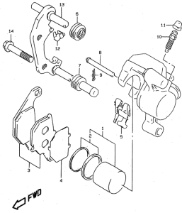 RM80 Передний суппорт