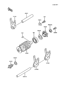 AR125 Change drum / shift fork