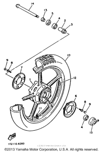 XV1100DC Переднее колесо