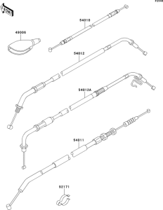 EJ650 Тросы управления