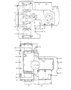 KZ1000 Crankcase bolt & stud pattern