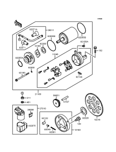 ZX250 Starter motor / starter clutch