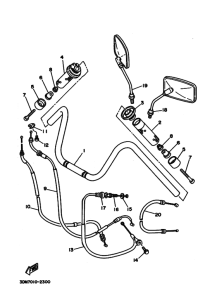 XV250S ｽﾃｱﾘﾝｸﾞﾊﾝﾄﾞﾙ. ｹｰﾌﾞﾙ