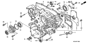 GL1800 (ABS) Задний кожух картера