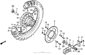 CR80R Переднее колесо