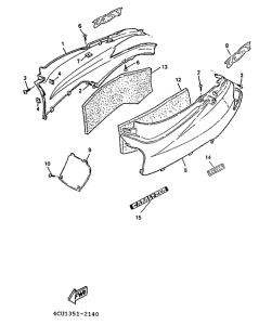 YE50 Side cover  /  oil tank