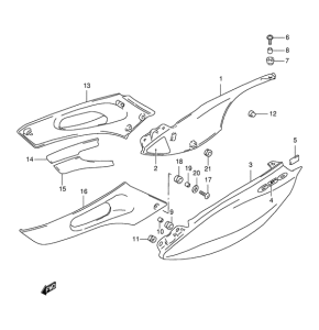 XF650 Обтекатель задний