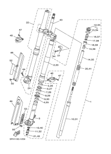 WR250F Передняя вилка