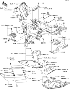 EX650 Frame fittings(-jkaex650aaa022143)