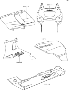 ZX600 Decals(red)(zx600-e4)