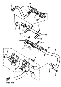 YZF600R YZF600RH Водяная помпа