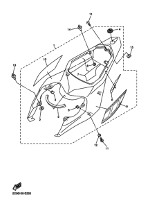 YZF-R6 Боковая крышка