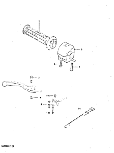 GSX400 Right handle switch