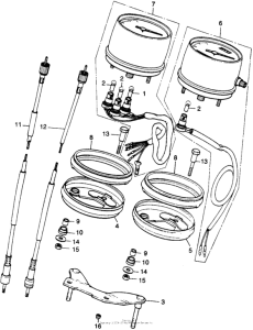 XL250 Спидометр + тахометр