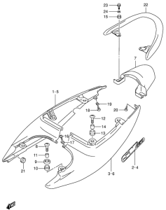 SV650 Обтекатель сидения