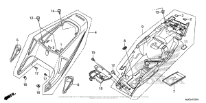 CBR600RR (ABS) Облицовка сидения